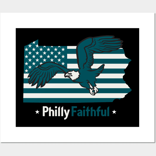 Philly Faithful Philadelphia eagles Wall Art by stayfrostybro